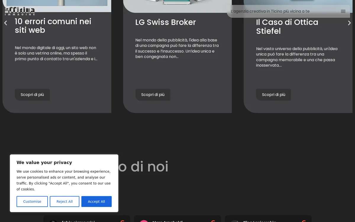 Sezione blog e case study